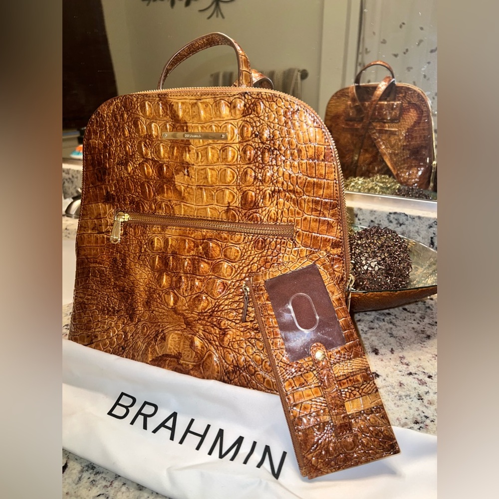 COPY - Brahmin Felicity Tamarind backpack w/ wallet